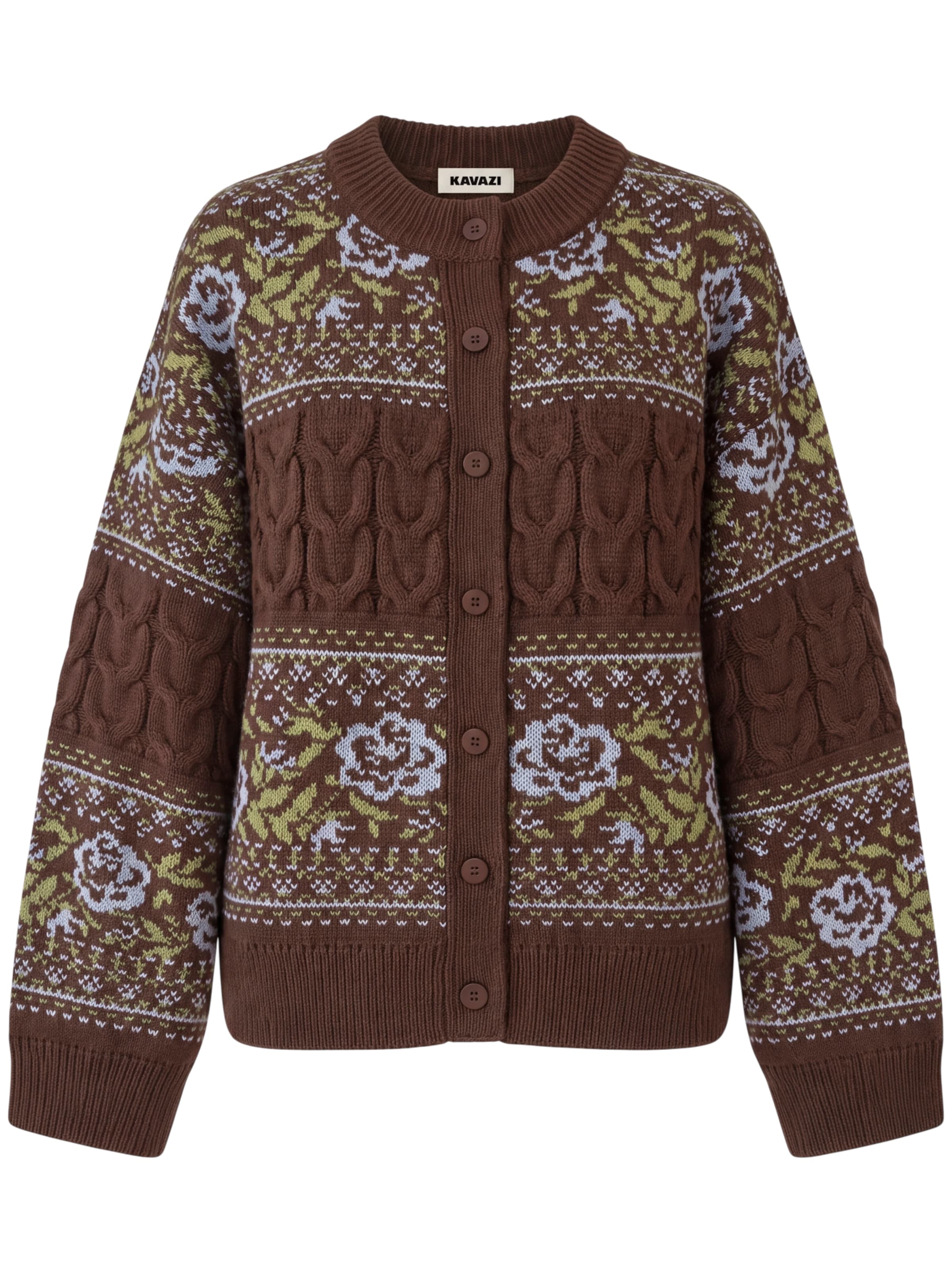 KAVAZI Knit cardigan in XS in Brown / Mixed colours, Item view
