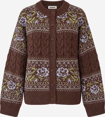 Cardigan KAVAZI en marron : devant