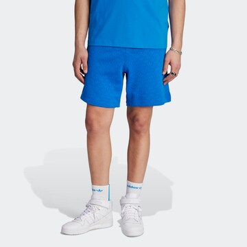 ADIDAS ORIGINALS Regular Pants 'Graphics Monogram' in Blue: front