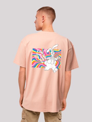 F4NT4STIC Shirt 'Alice im Wunderland Uhr Hase Heroes of Childhood' in Roze