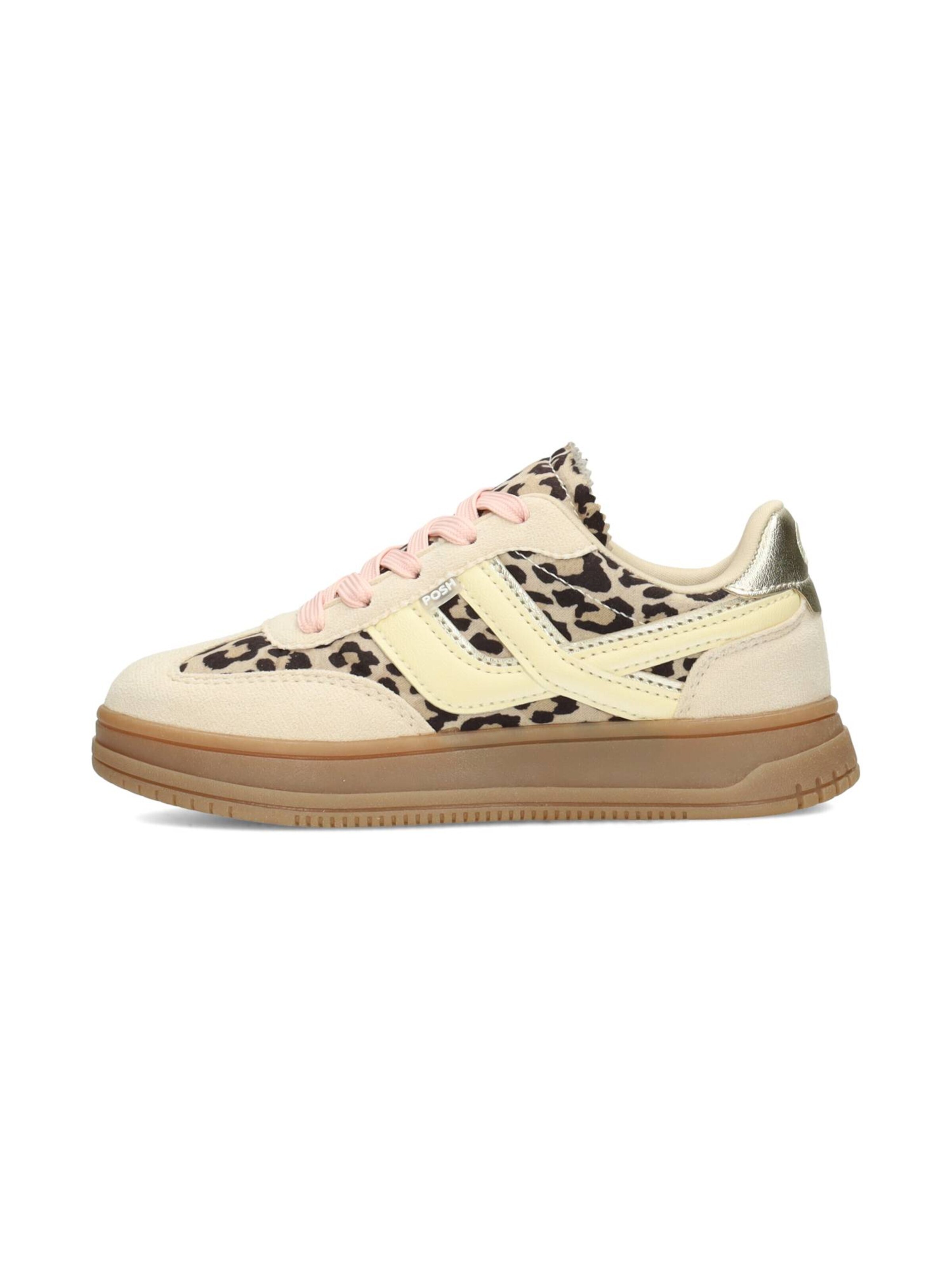 POSH by Poelman Sneakers in Beige: voorkant