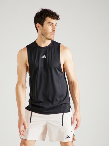 ADIDAS PERFORMANCE Λειτουργικό μπλουζάκι 'Designed for Training' σε μαύρο: μπροστά