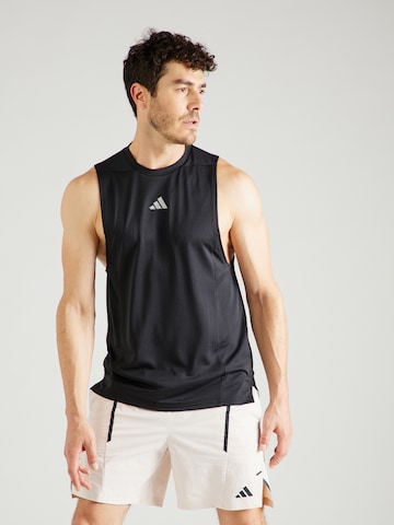 ADIDAS PERFORMANCE - Camiseta funcional 'Designed for Training' en negro: frente