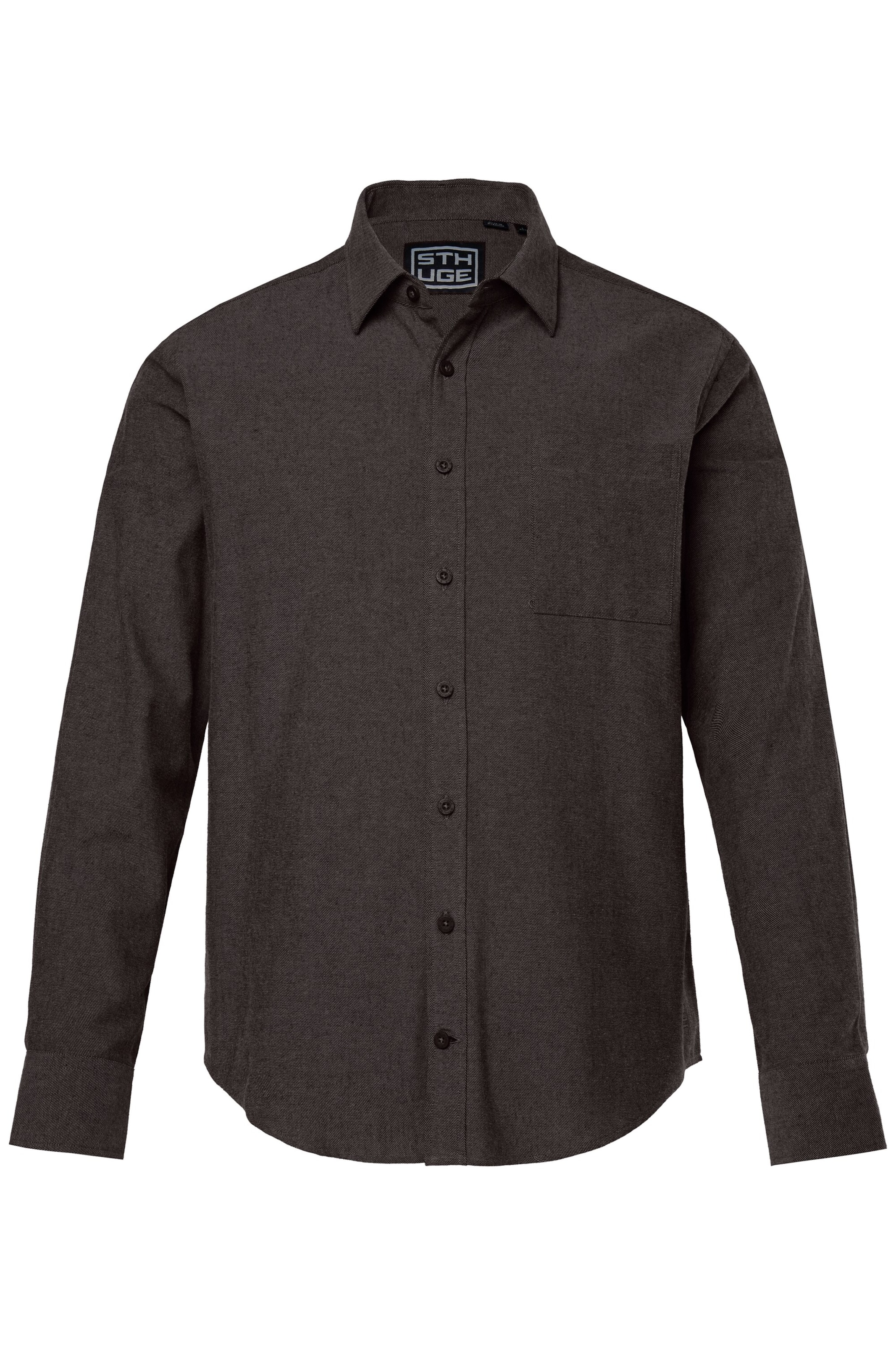 STHUGE Hemd in Braun: Vorderseite