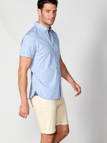 KOROSHI Regular fit Overhemd in Blauw