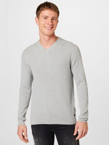 JACK & JONES Sweater 'DALLAS' in Grey: front