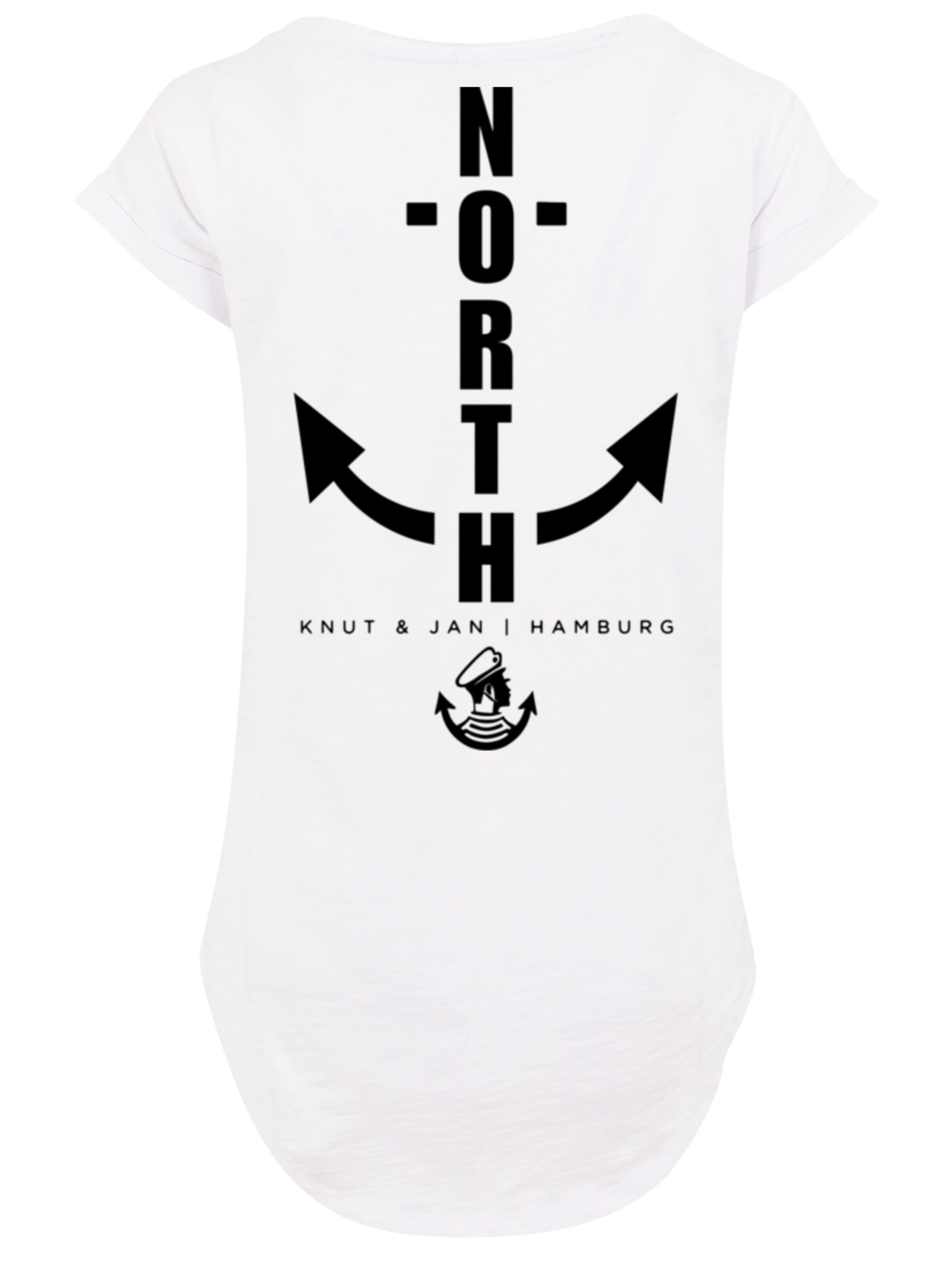 T-shirt 'North Anchor' F4NT4STIC en blanc