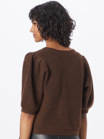 PIECES Knit Cardigan in Brown