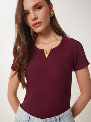 T-shirt Happiness İstanbul en rouge