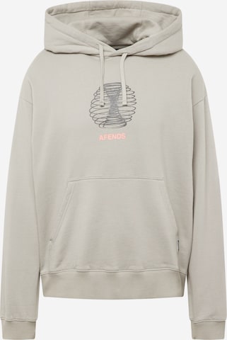 Sweat-shirt Afends en gris : devant