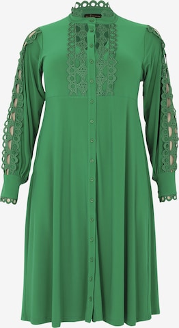 Yoek Dress in Green: front