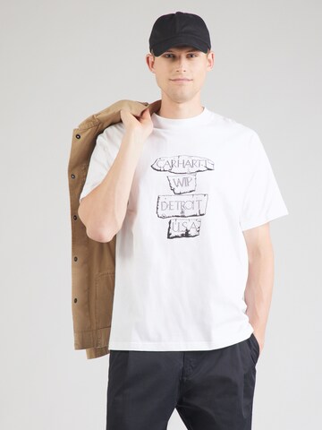 Carhartt WIP Тениска 'Masterpiece' в бяло: отпред