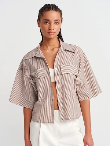 Dilvin Shirt in Beige: voorkant