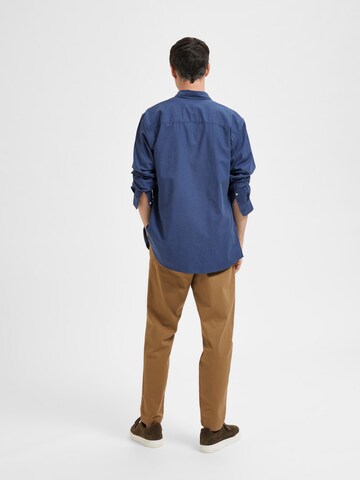 SELECTED HOMME Slim Fit Hemd 'Theo' in Blau