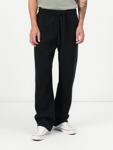 Abercrombie & Fitch Baggy Trousers 'ESSENTIAL' in Black: front