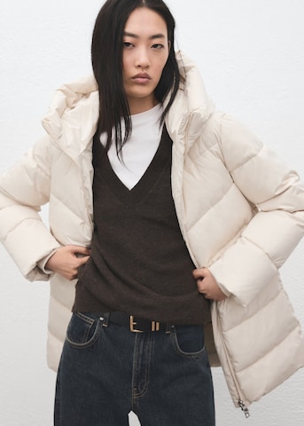 MANGO Winter Coat 'Tokyo' in White