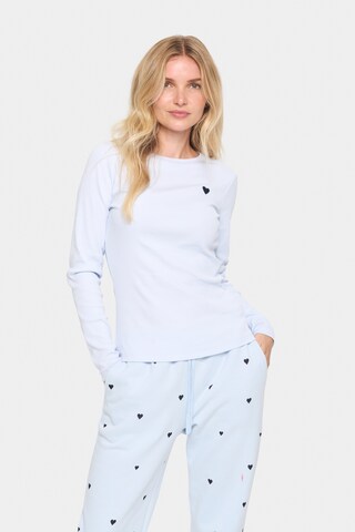 SAINT TROPEZ - Top em azul: frente