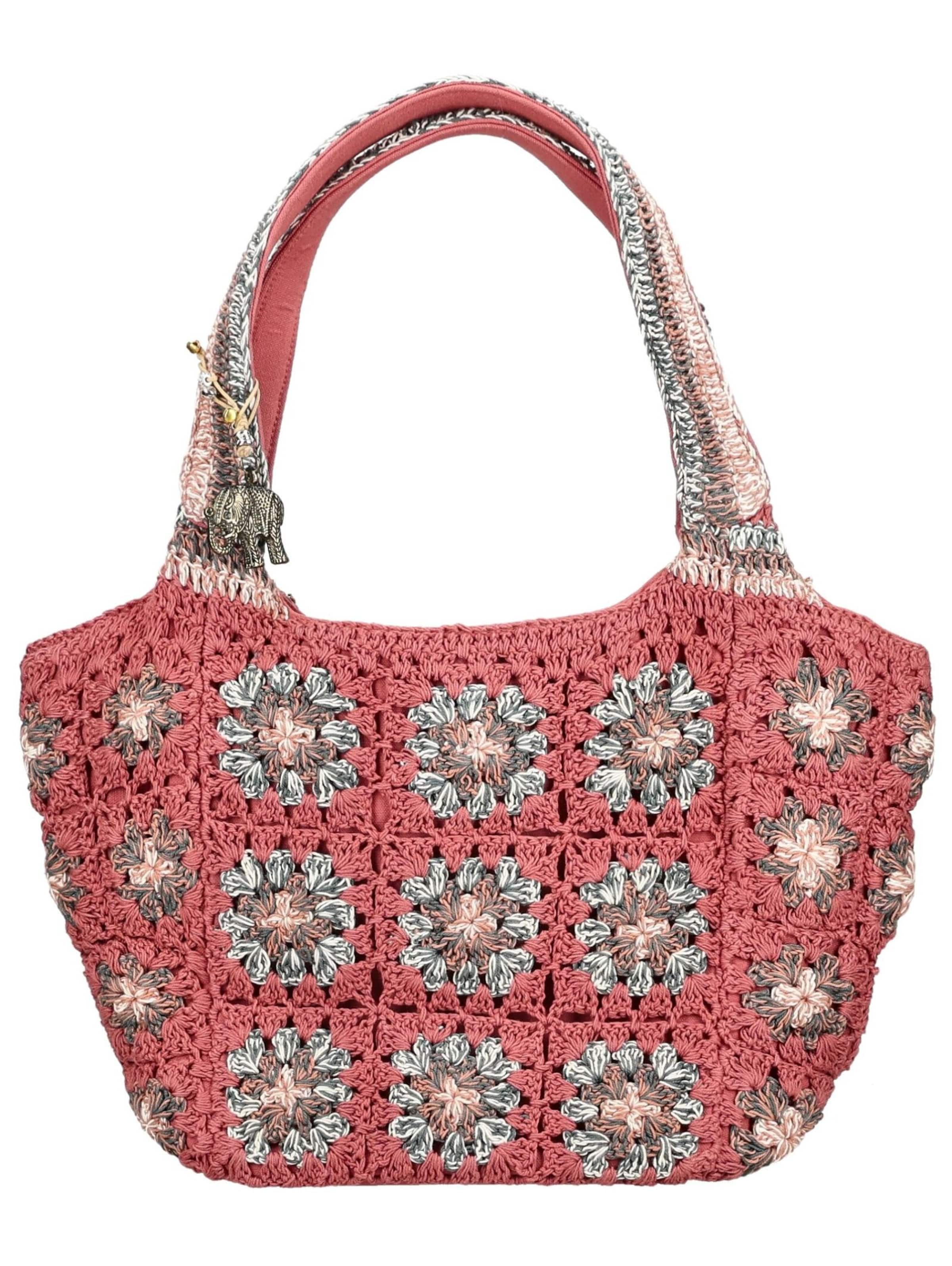 Sac bandoulière ANOKHI en rose : devant