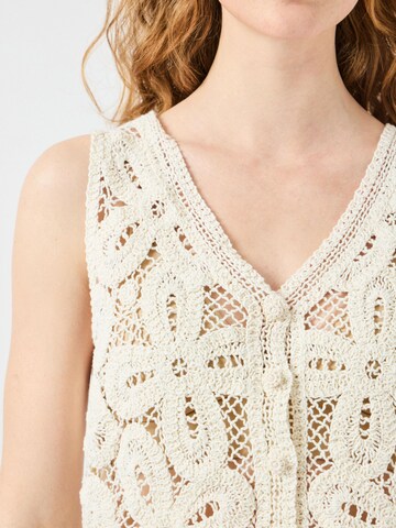 YAS Knitted Vest 'YASAnula' in Beige