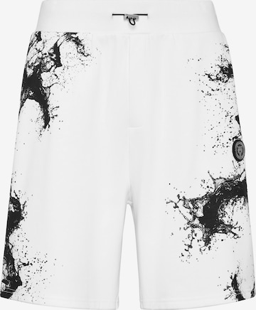 Plein Sport Trousers 'Splash' in White: front