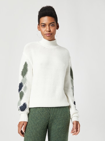 florence by mills exclusive for ABOUT YOU Pullover 'Zircon' in Weiß: predná strana