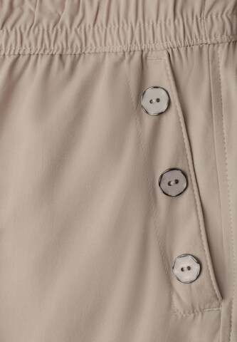 STREET ONE Wide leg Pants 'Emee' in Beige