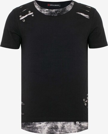 CIPO & BAXX Shirt 'Slash' in Black: front