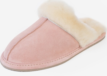 Minnetonka Slippers in Pink: front