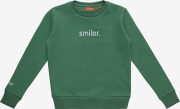 smiler. Sweatshirt 'Cuddle' in Groen: voorkant