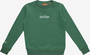 smiler. Sweatshirt 'Cuddle' in Groen: voorkant