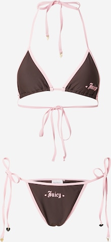 Juicy Couture Triangel Bikini 'TAIHITI CHARM GOTHIC' in Braun: Vorderseite