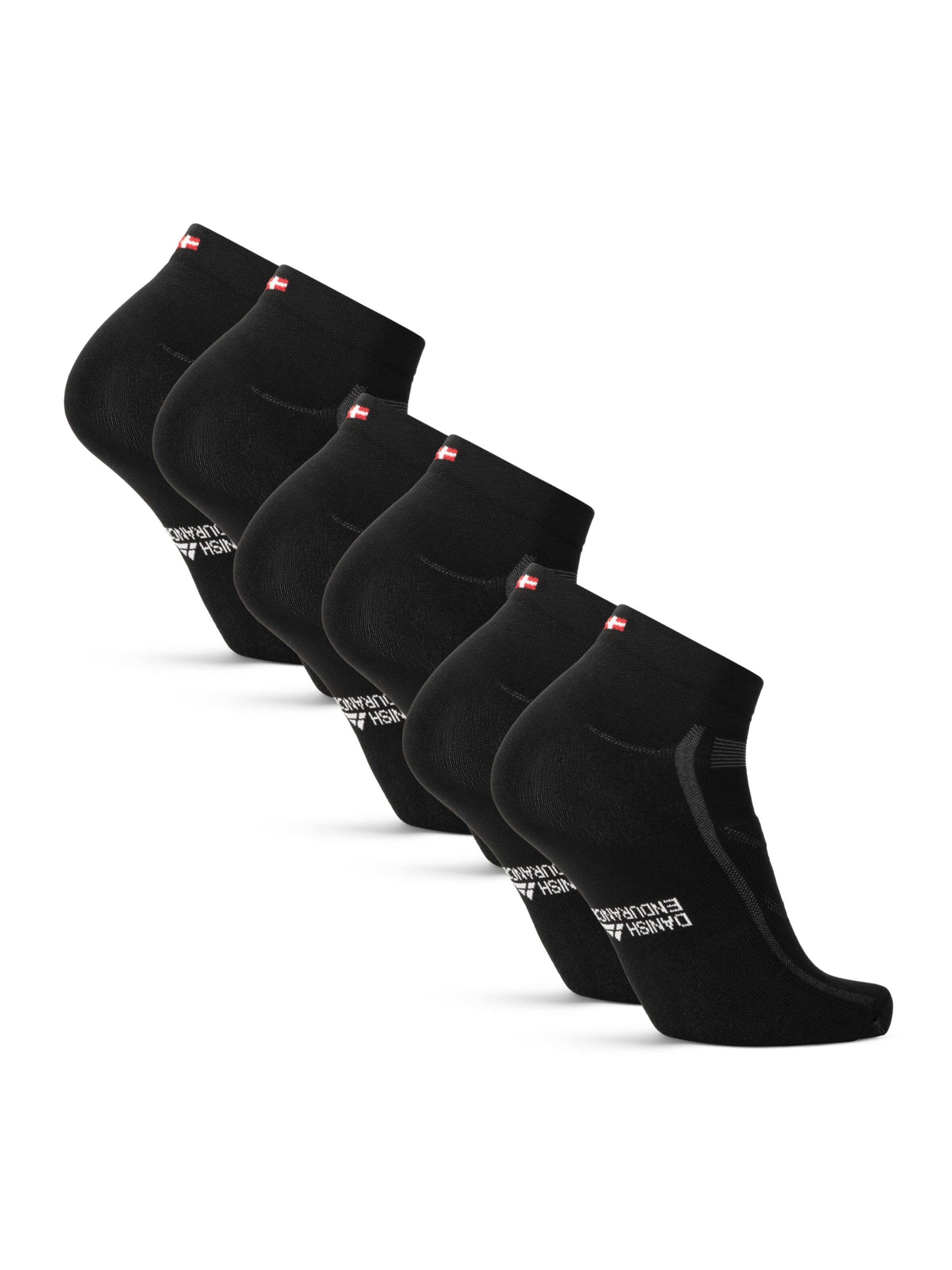 DANISH ENDURANCE Sports socks 'Aero Cycling Low-Cut' in Black