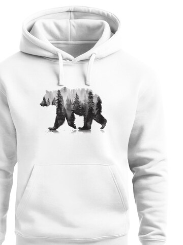 Neverless Sweatshirt 'Bär wald' in White