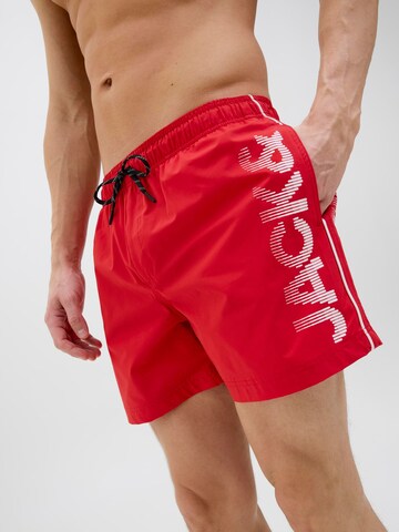 JACK & JONES Board Shorts 'JPSTMaui' in Red