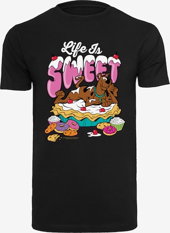 F4NT4STIC Shirt 'Life Is Sweet' in Zwart: voorkant