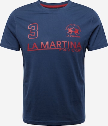 La Martina - Camisa em azul: frente