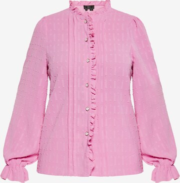 faina - Blusa em rosa: frente