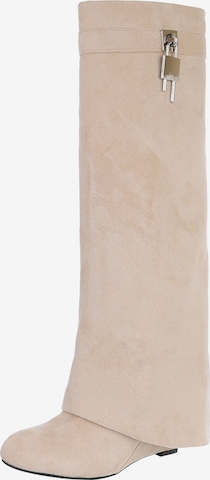 Ital-Design Boots in Beige: front