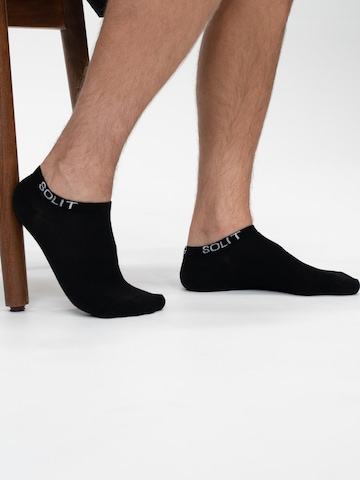 SOLIT socks Socks 'Classic Cotton (zwart)' in Black: front