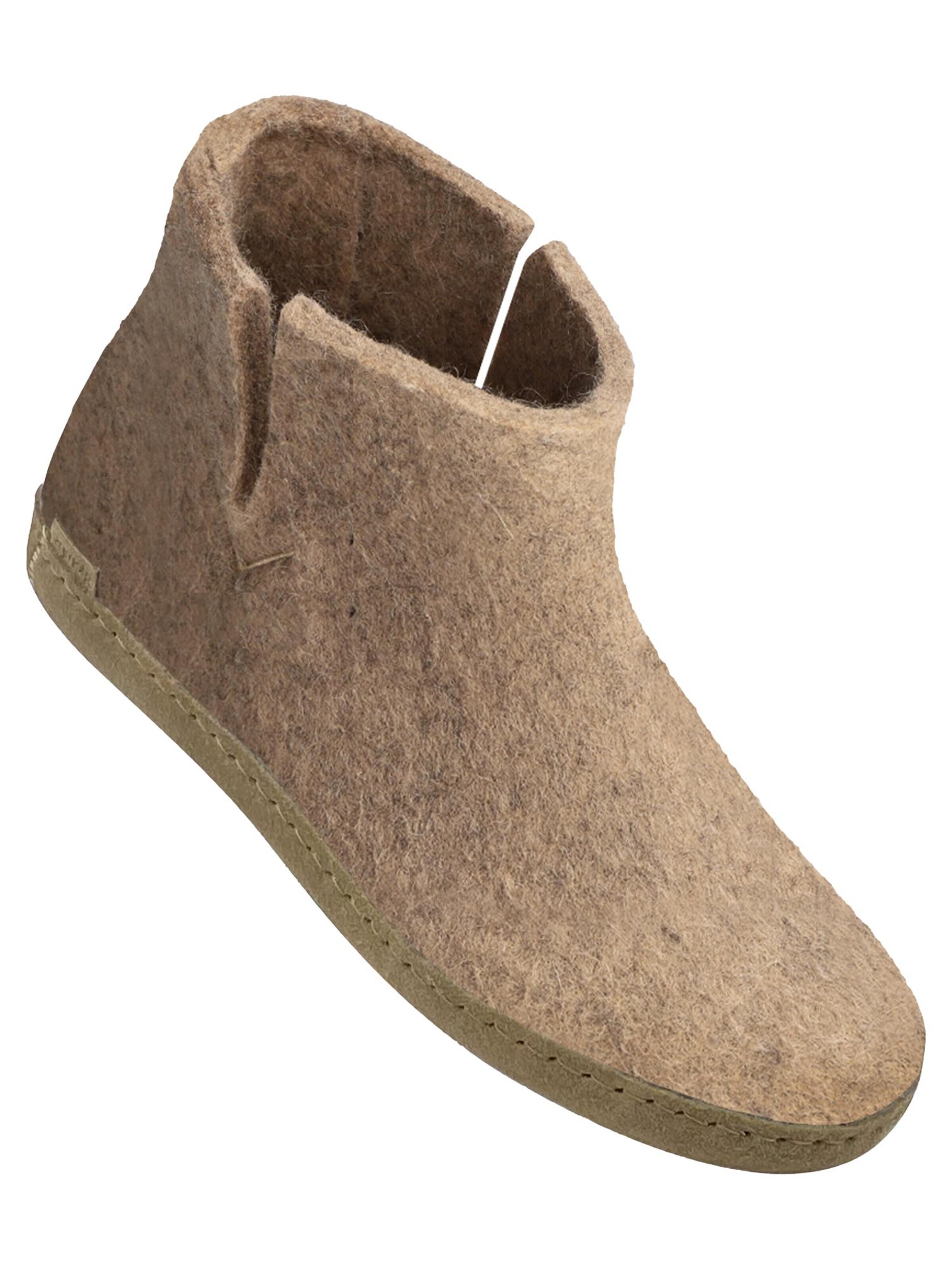 Glerups Slippers 'Ledersohle' in Beige