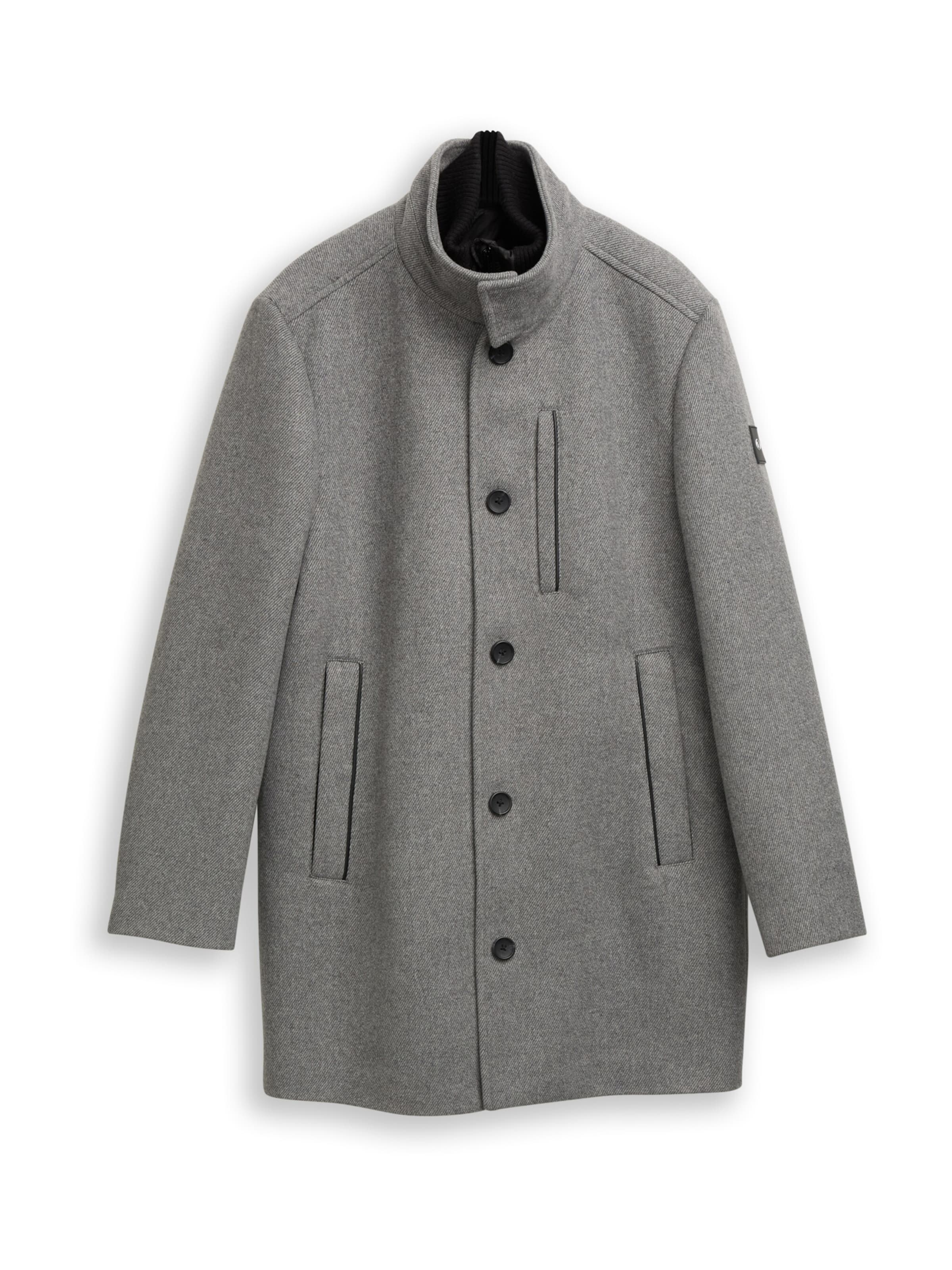 TOM TAILOR Демисезонное пальто в Серый: спереди