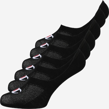 Champion Authentic Athletic Apparel Ankle Socks in Black: front