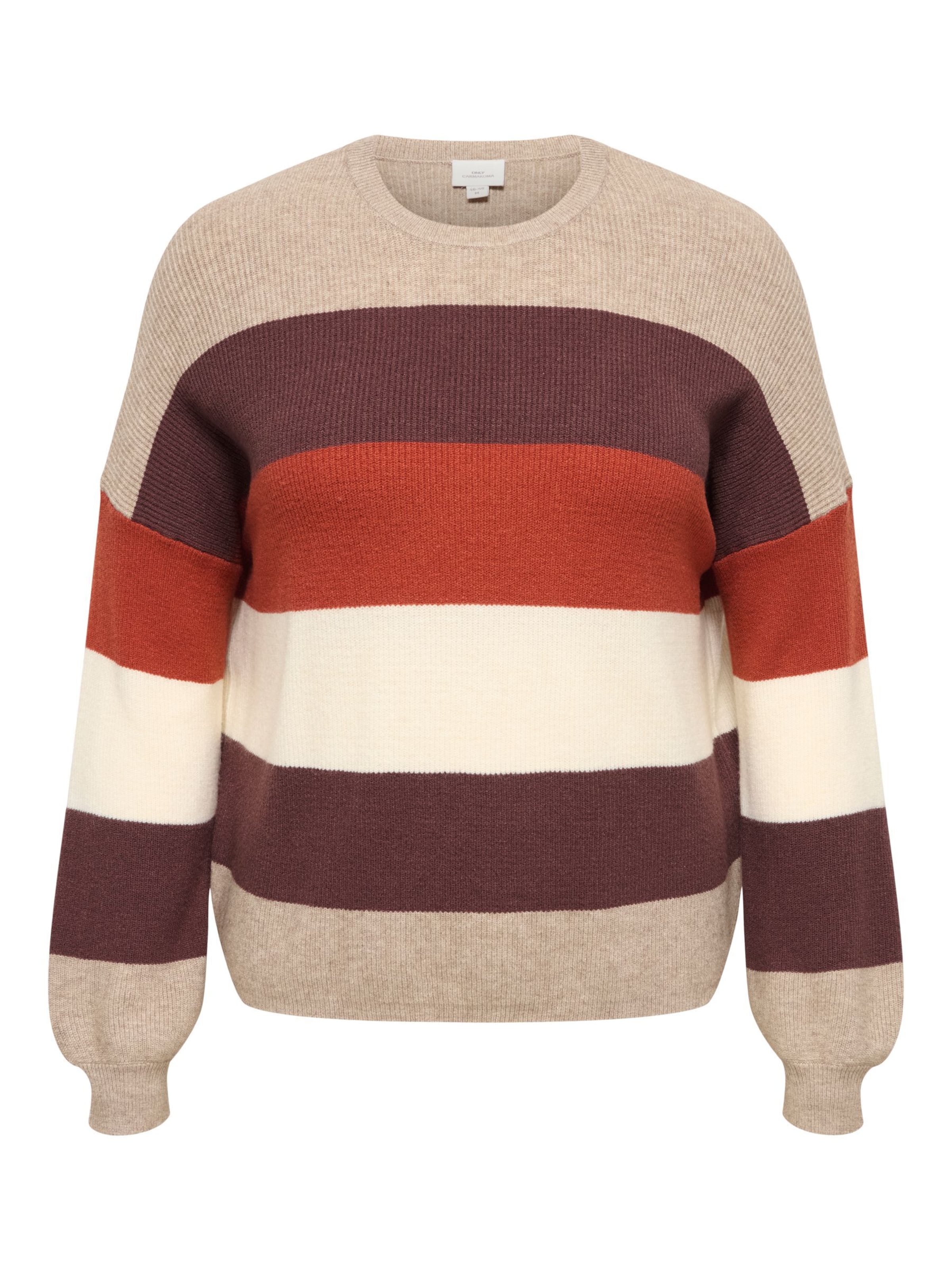 Pull-over 'CARAtia' ONLY Carmakoma en beige : devant