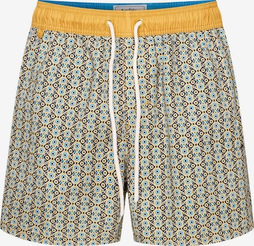 Henderson Swimming shorts 'Bequeme Badeshorts aus schnelltrocknendem Polyester gemustert Osaka' in Yellow: front