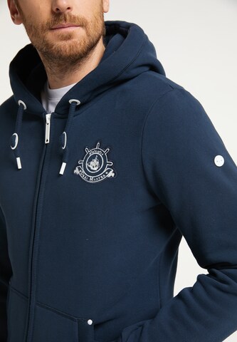 DreiMaster Maritim Sweatvest in Blauw