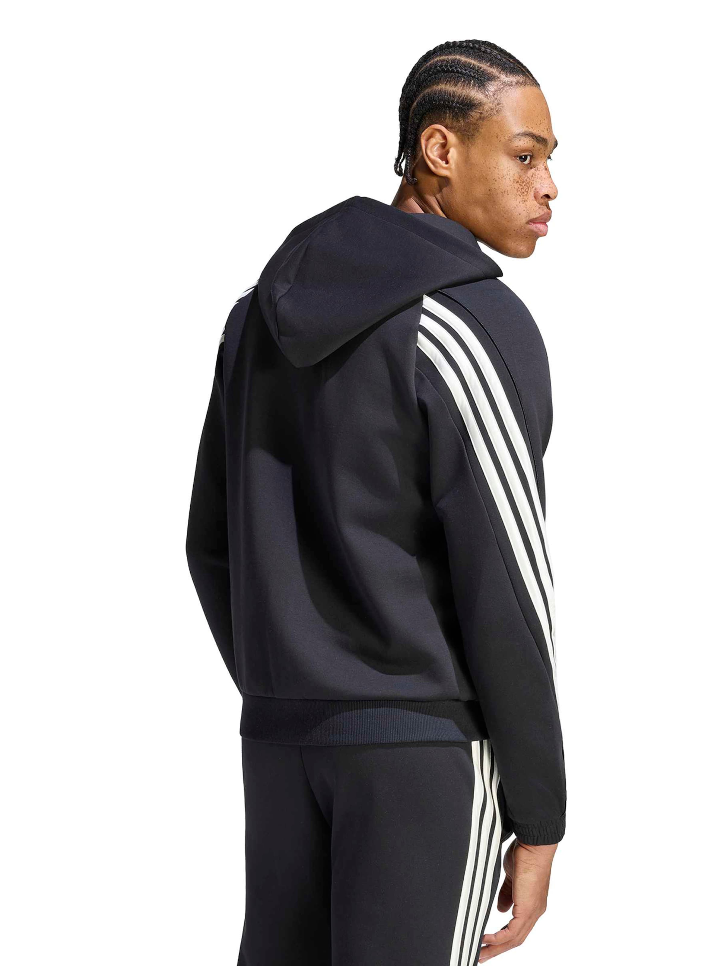ADIDAS SPORTSWEAR Sports sweat jacket 'STA' in Black