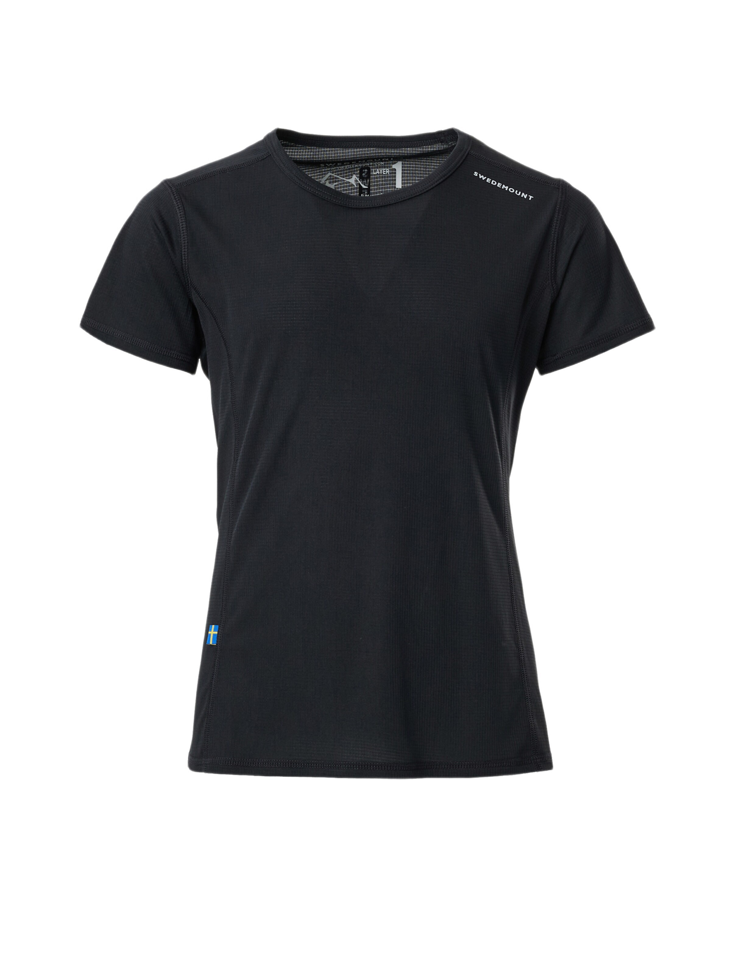 SWEDEMOUNT - Camiseta funcional 'Ultra Light' en negro: frente