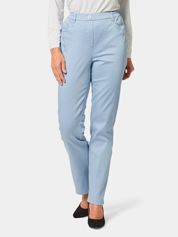 Regular Pantalon 'Martha' Goldner en bleu : devant