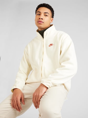 Veste en polaire 'CLUB' Nike Sportswear en blanc