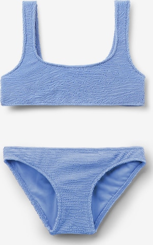 CALZEDONIA Bikini 'Crinkle Waves' in Blue: front